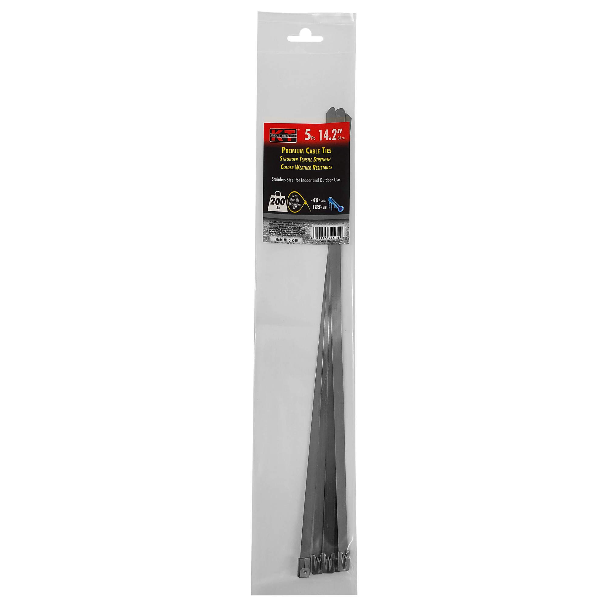 K-T Industries, 14.2" Stainless Steel, Wide, 5/Pk, Model # 5-9510